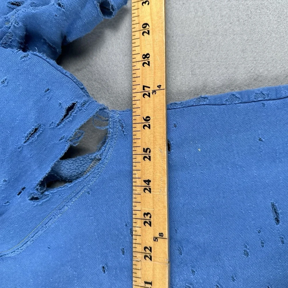 Vintage 90s Abercrombie Fitch Sweatshirt 2XL‎ Blue Distressed Thrashed Crew Neck